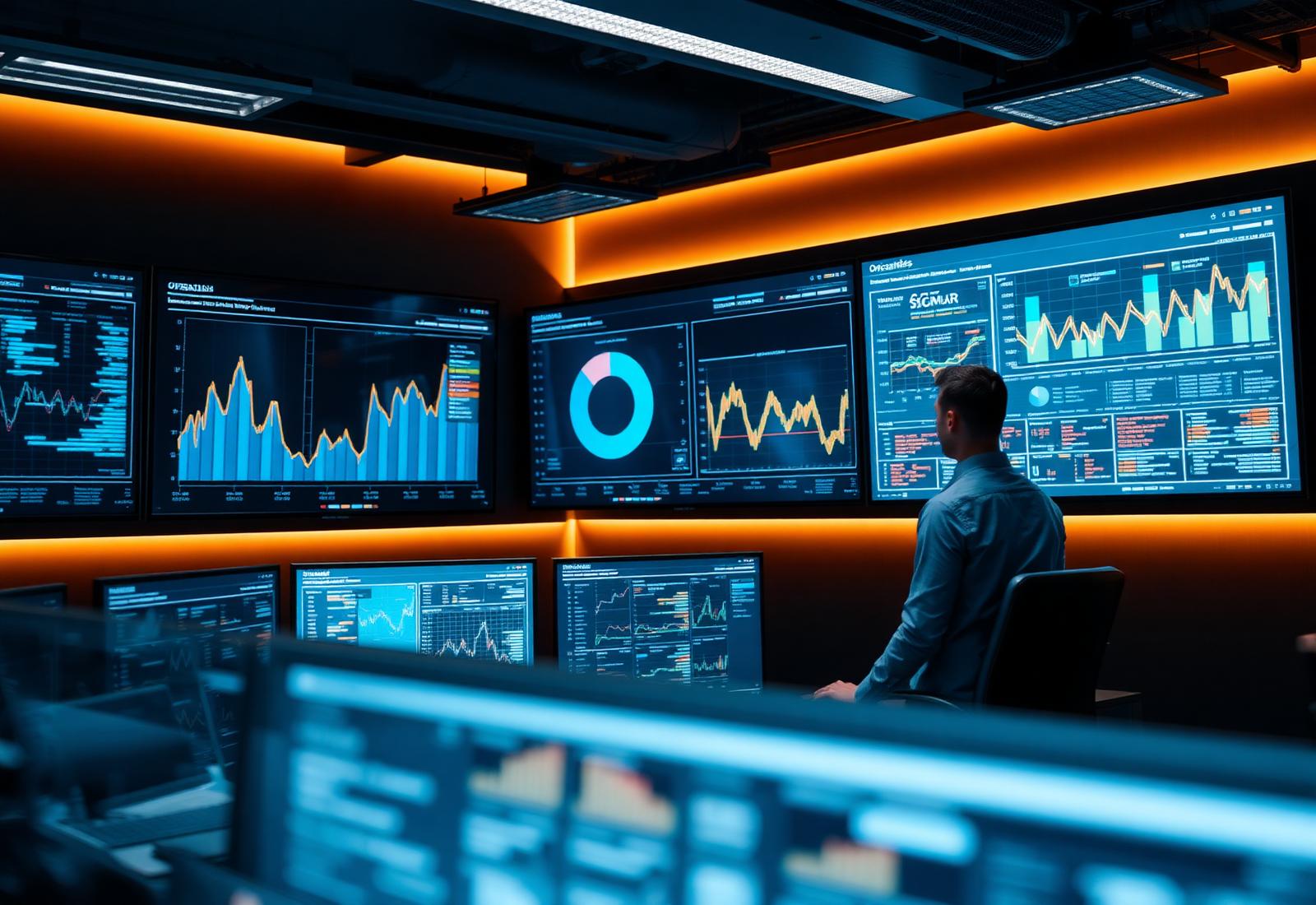 Operational performance dashboards under review in a multi-site operations centre